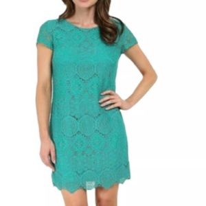 Green Crochet Romantic Easter Lace Short Sleeve Woman’s Size 8